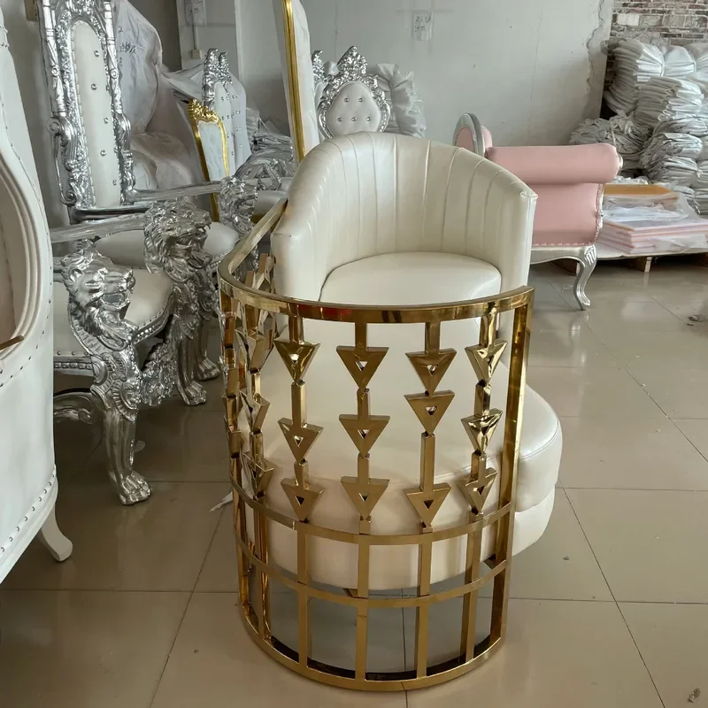 for Stainless Steel Double Sofa Wedding Scene Chair Bride and Groom Exclusive Hardware Butterfly Sofa