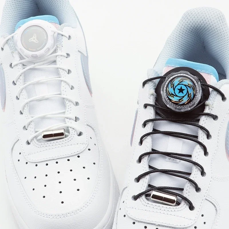 Rotating No Tie Shoelaces Swivel Buckle Automatic Shoelaces Easy Installation Without Ties Thick Rope Sneakers Shoelace