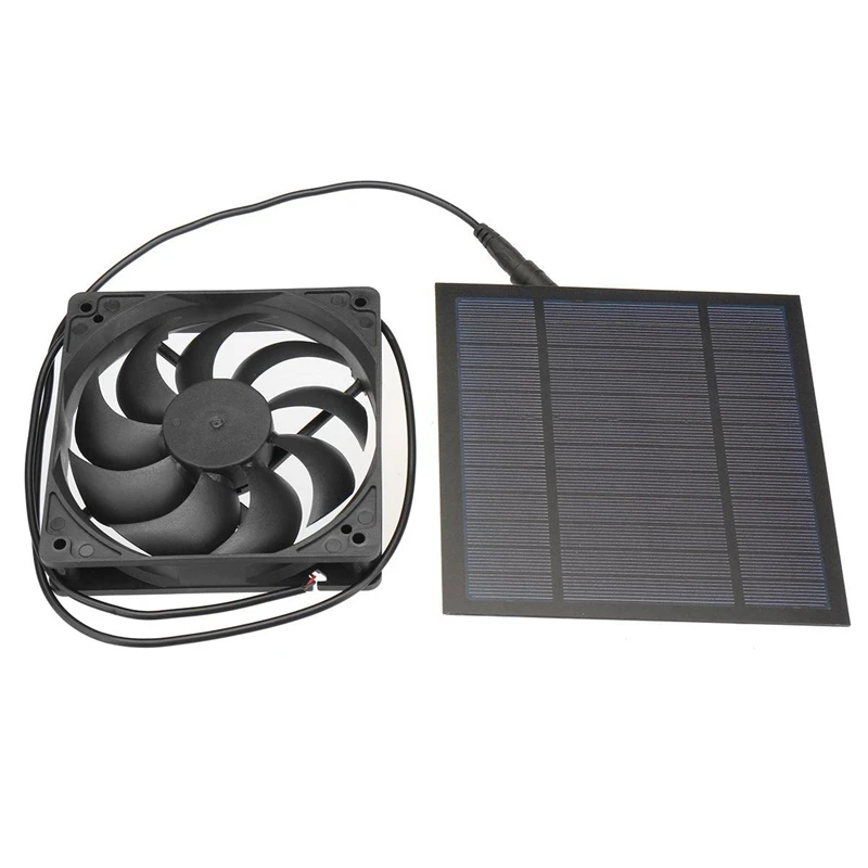 Ventilador de Panel Solar de 10W y 12V, miniventilador de aire Solar de 6 pulgadas para perro, gallinero, invernadero, RV, coche, cargador