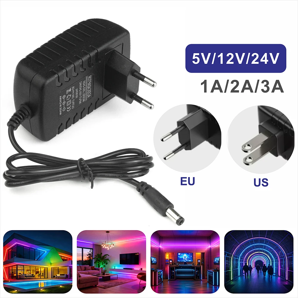 AC DC 220V to 5V 12V 24V Switching Power Supply Adapter AC to DC 12V 1A 2A 3A Transformer Led 12 V Power Supply SMPS LED  Light