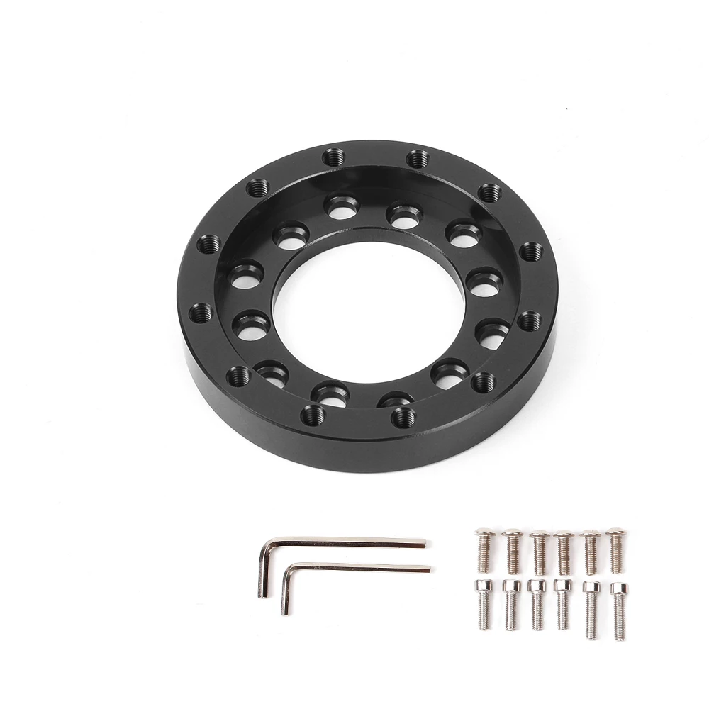 MUGE-New 70MM 24 Hole Adapter For Logitech G27 G25 PCD Racing Car Game Modificatio Steering Wheel Adapter Plate QR036