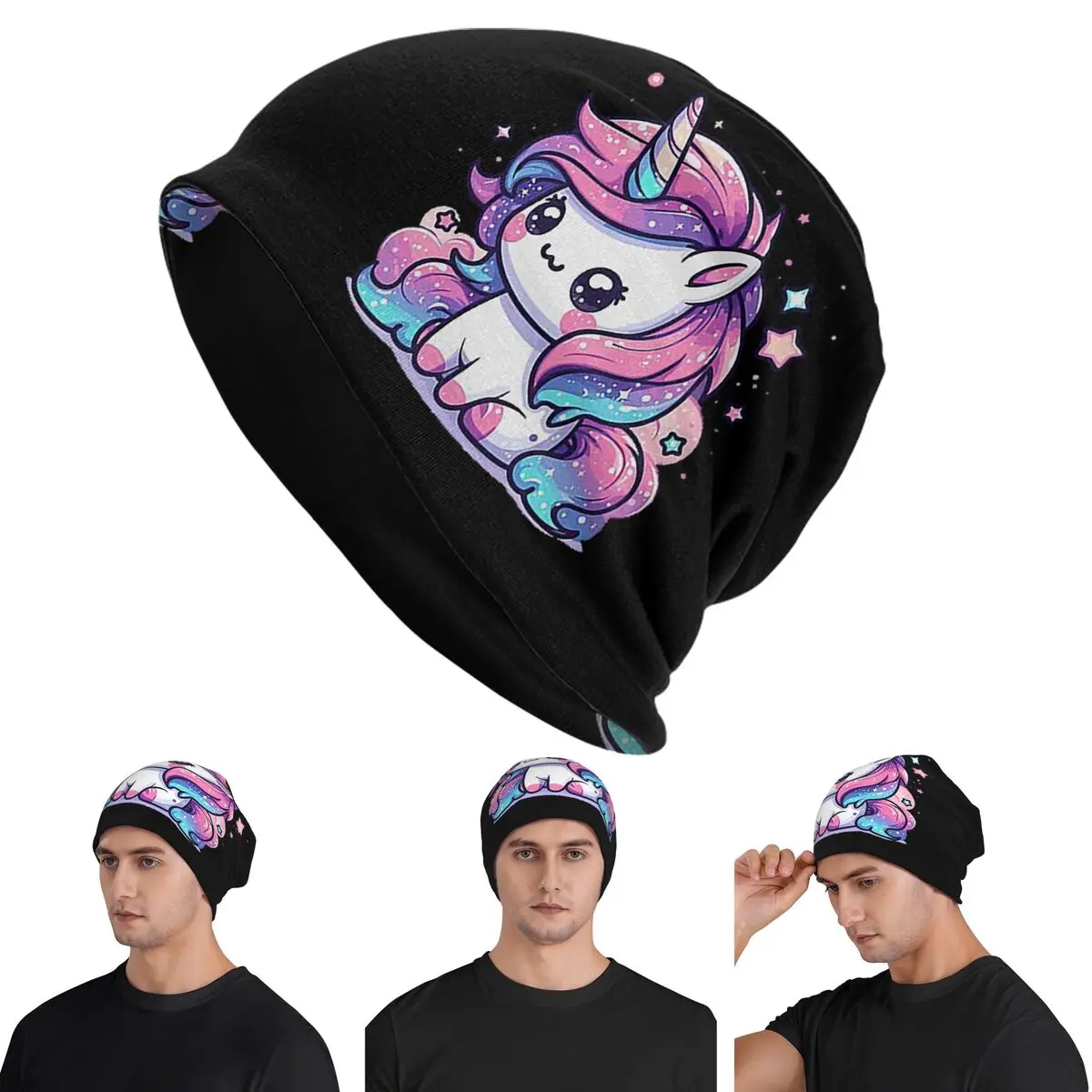 

Sparkle Unicorn Magic Skullies Beanies Hats Warm Autumn Winter Outdoor Cap Knitted Bonnet Caps for Men Women Adult