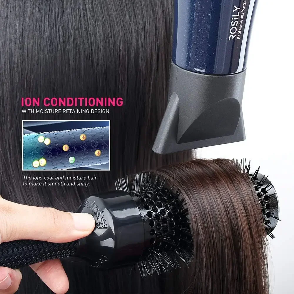 2200W Ionic Ceramic Hair Dryer | Fast Drying Salon Quality Blow Dryer with Nozzle Attachments for Smooth Shine and