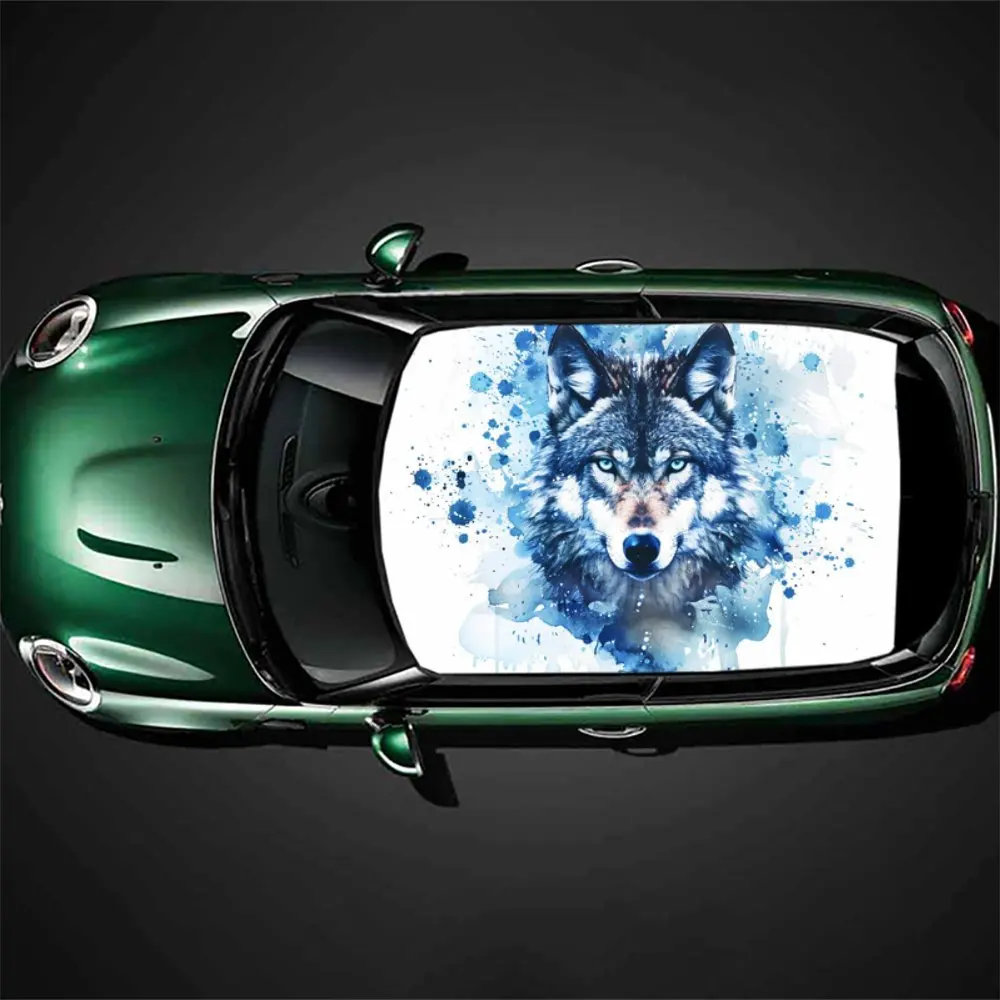 

Wolf's expression pattern in ink and wash; car roof graphic decals, creating a unique ride.