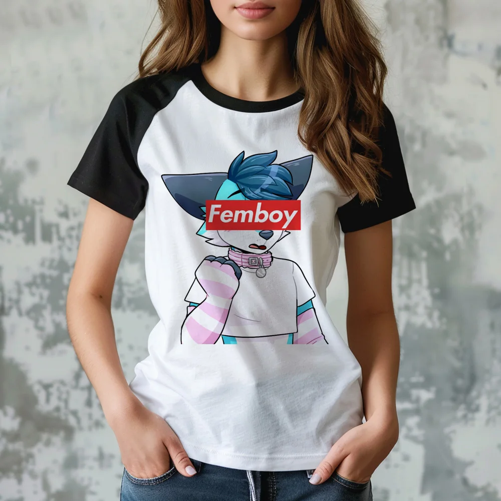 Femboy Tee women harajuku anime Tee female Japanese 2000s streetwear clothes