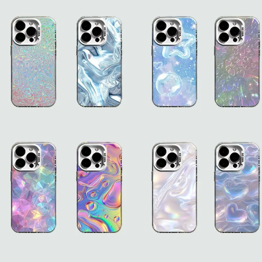 

Holographic Bubble Y2K Style Hard Phone Case for IPhone 16 15 14 13 12 11 Pro Max Plus16E X XR XS Max shockproof Full Cover