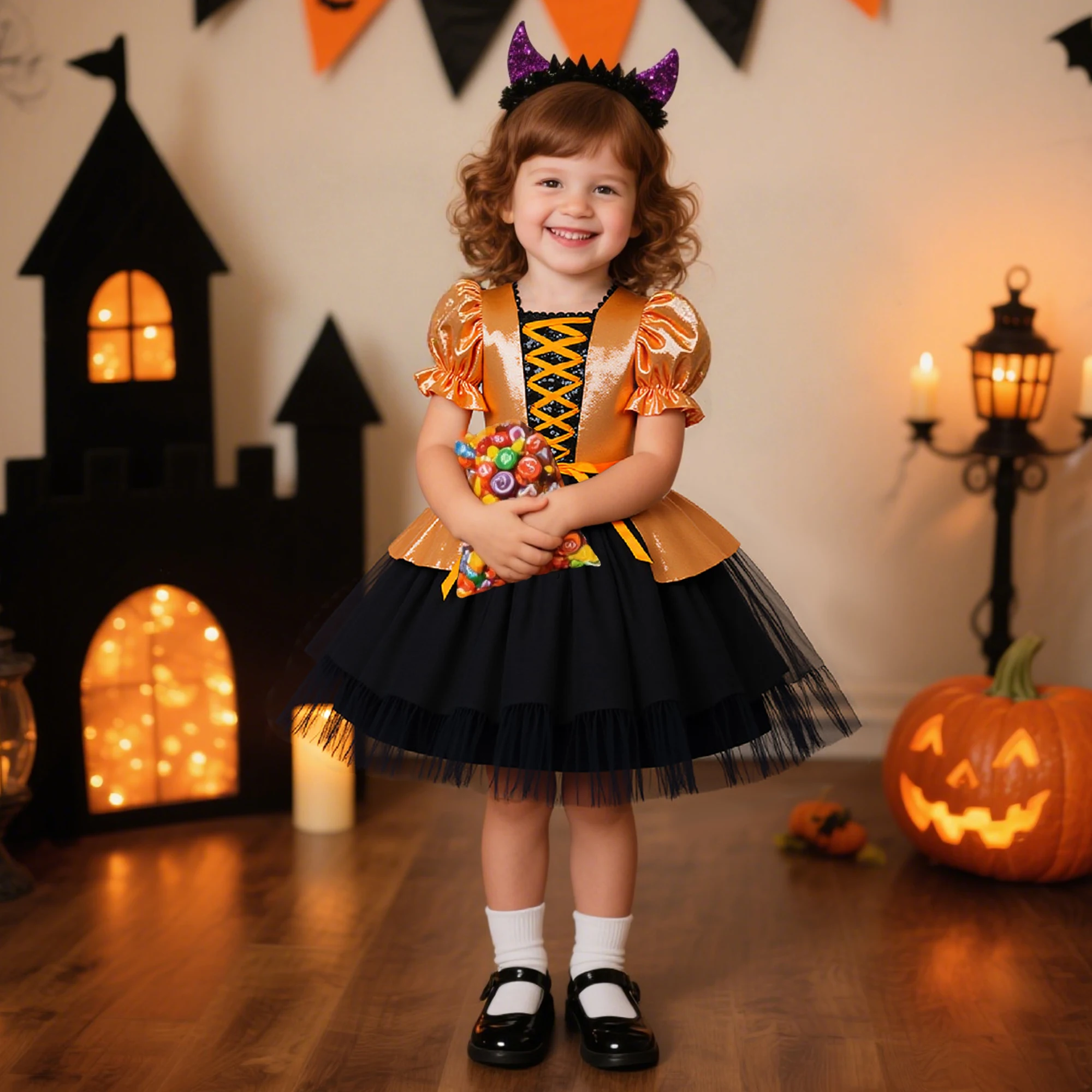 

Elegant Tulle Halloween Cosplay Costume for Girls Carnival Christmas Costumes Bow Birthday Party Girl Dress Wedding Kids Clothes