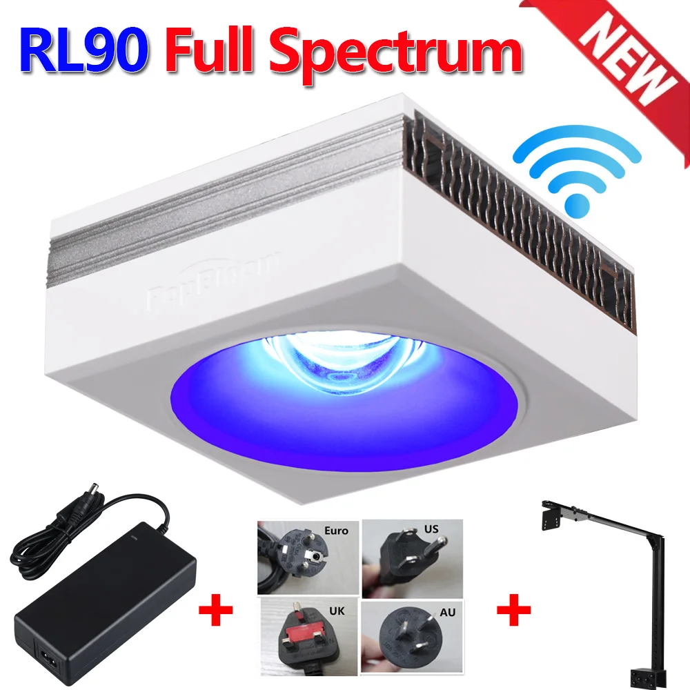 

PopBloom-Smart Full Spectrum WiFi Programmable Saltwater Aquarium Coral Reef LED Lighting Marine Fish Tanks,Seawater Lighting