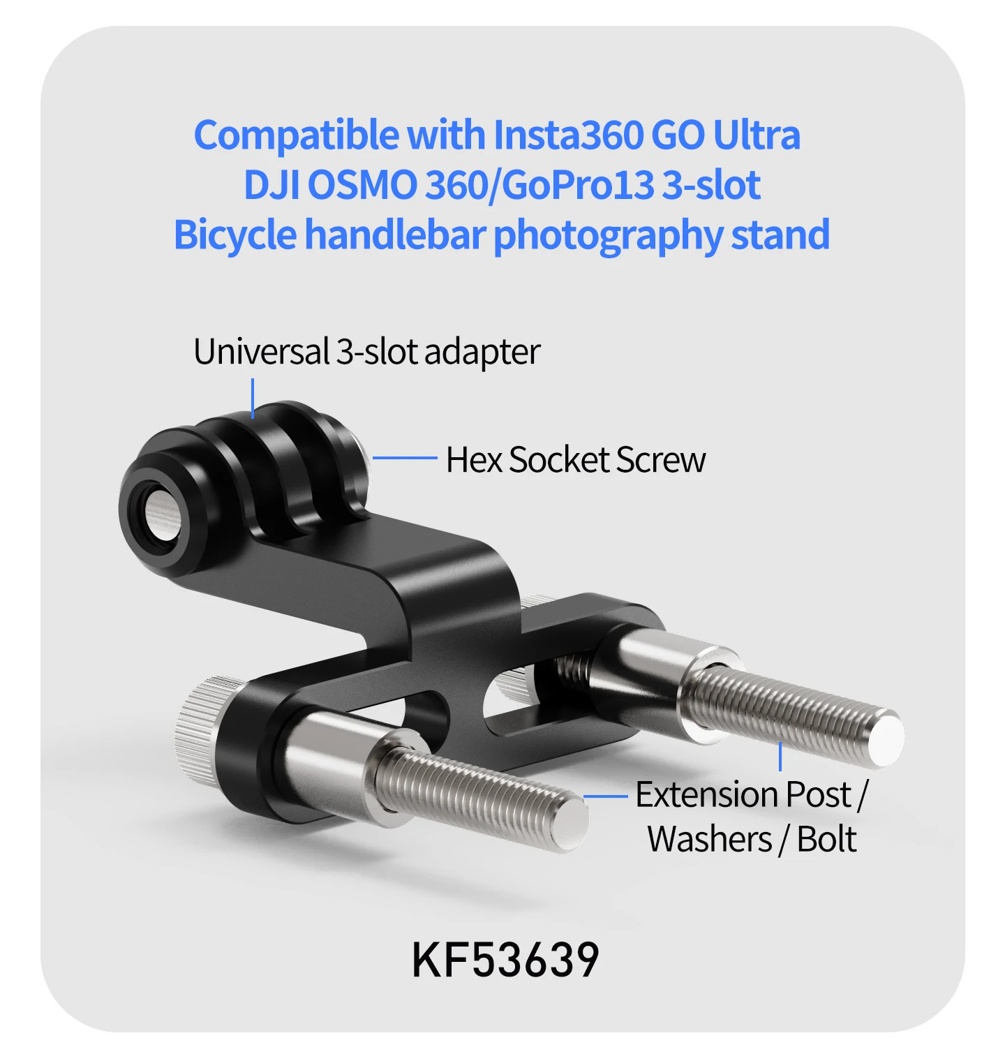 1/4 Schraube Fahrrad Vorbau Kamera Halterung Verstellbare Halterung für GoPro 13 DJI OSMO 360 Action Pocket3 Insta360 Fahrrad Lenker Ständer – Detail 35