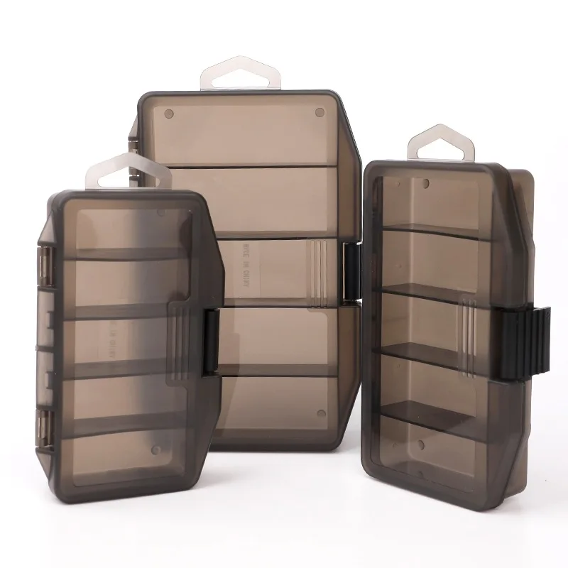 Gun Color Five Grid Box Fishing Gear Bait Glitter Storage Box Accessories Box Plastic Set Tool Box Lure Box image 5