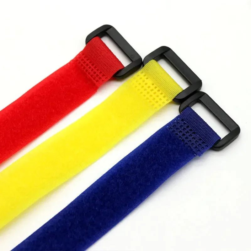 Attaches de câble réutilisables auto-adhésives, largeur 20mm, sangle en nylon, attaches de faisceau, fil de construction pour barrage, évaluation,