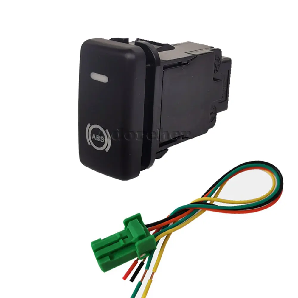 1PC LED Light Switch For Toyota FJ CRUISER Prado 120 LC100 Modification ABS TRAC OFF Power On Off Button Switch With Wire