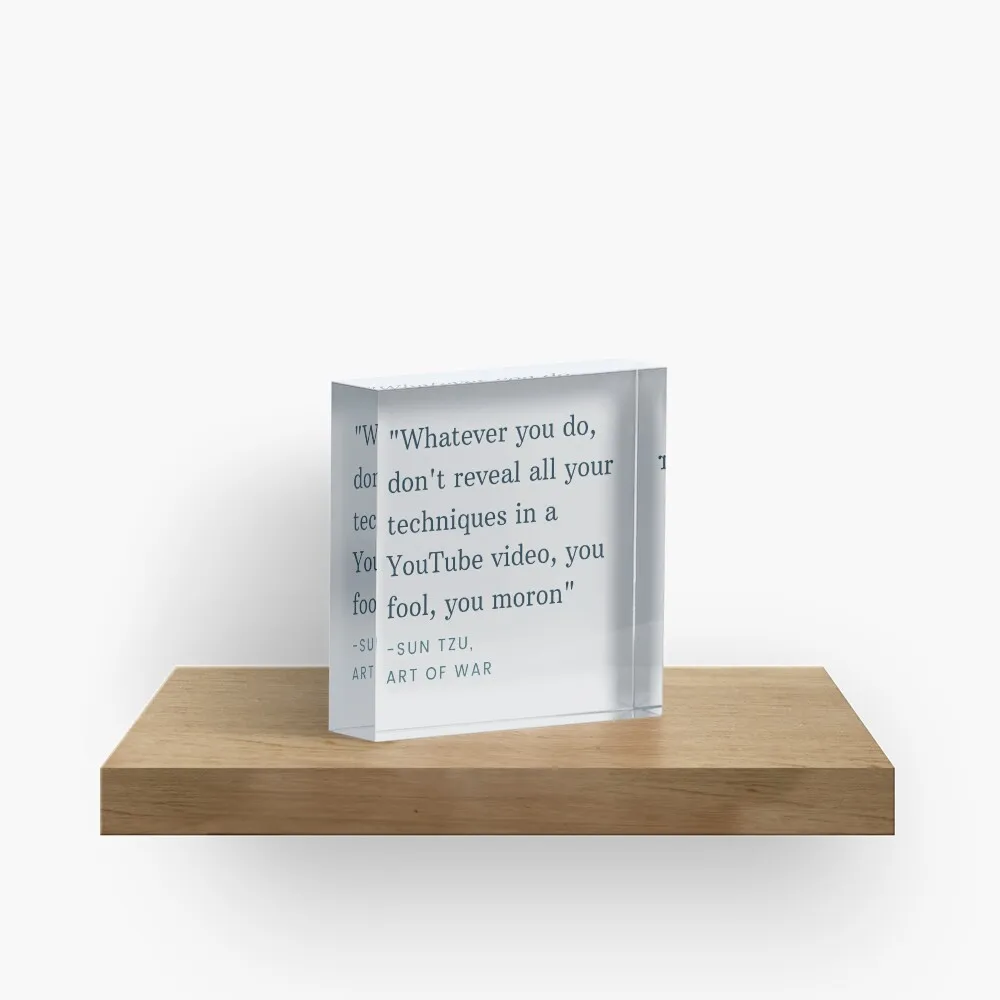 Sun Tzu Art Of War Quote From Technoblad  Acrylic Block Family Stamping Cute Decoration Fashionable Process Home Photos Bedroom