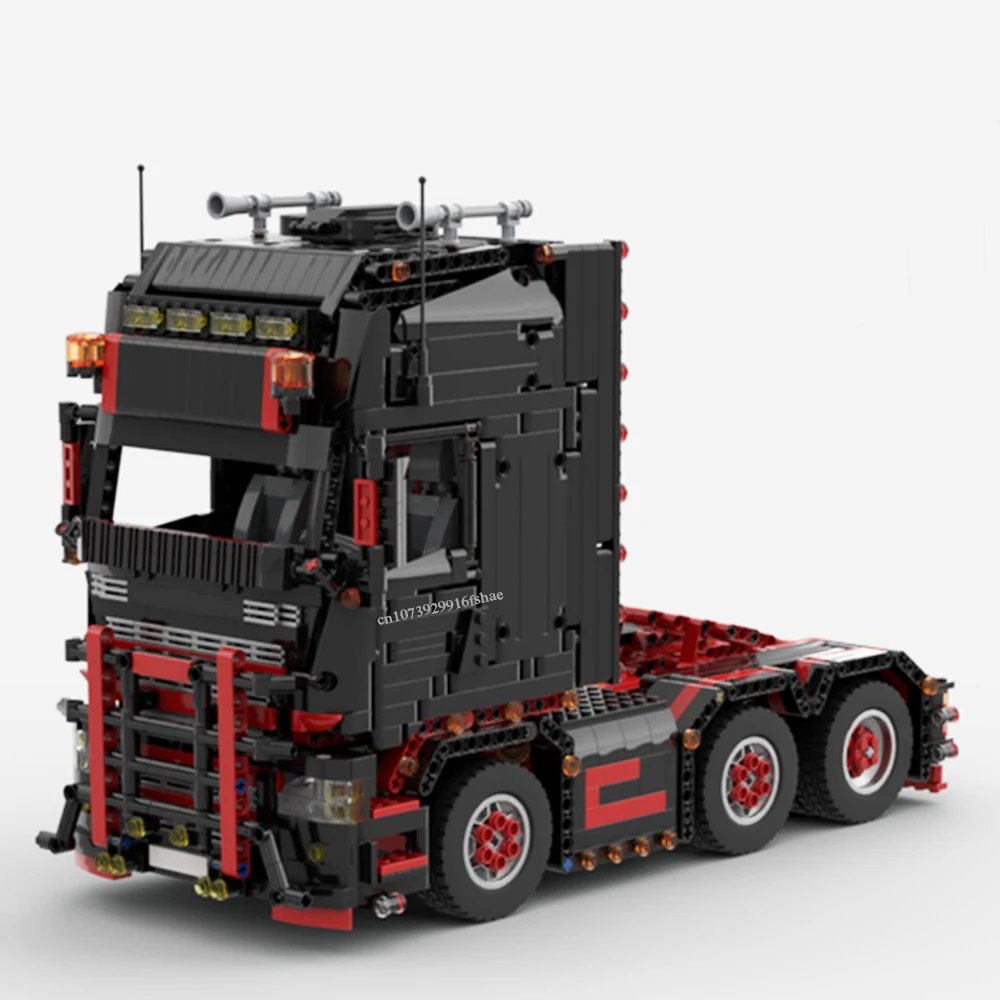 Camion porte-conteneurs et remorque MOC RC R 620, modèle d'ingénierie, idées créatives de bricolage, jouets pour enfants, cadeau d'anniversaire, blocs technologiques, nouveau