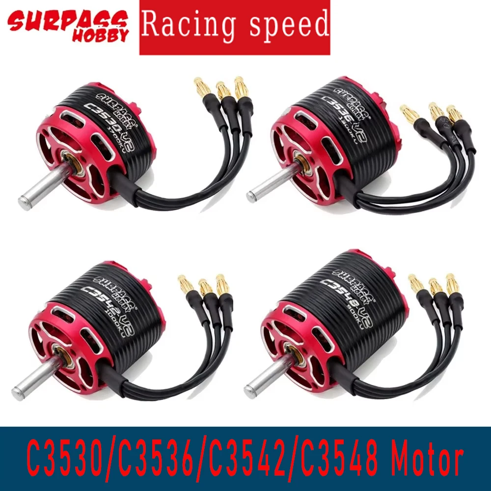 

Surpass Hobby V2 C3530 C3536 C3542 C3548 RC Outrunner Brushless Motor for RC Airplane Fixed-wing Glider Aircraft RC Model Parts