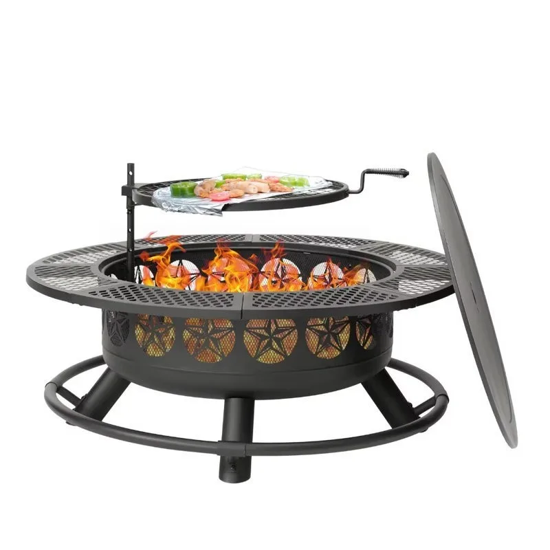 Selling Fire Pit For Outdoor Use Metal Fire Pit For BBQ Outdoor Garden Picnic New Design Solid & High Quality Black Col