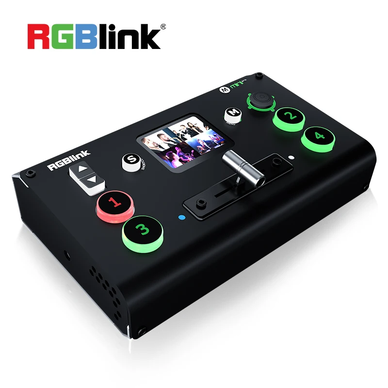 

RGBlink Mini Pro Multi Format Video Mixer Switcher 4 Channel Inputs Camera Production USB3.0 for Live Streaming Broadcast