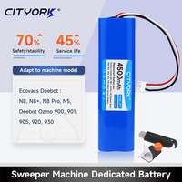 CITYORK 14.4V 4500mAh Li-ion Robot Vacuum Cleaner Sweeper Replacement Batteries For Ecovacs Deebot N8 Ozmo 900 901 905 920 930