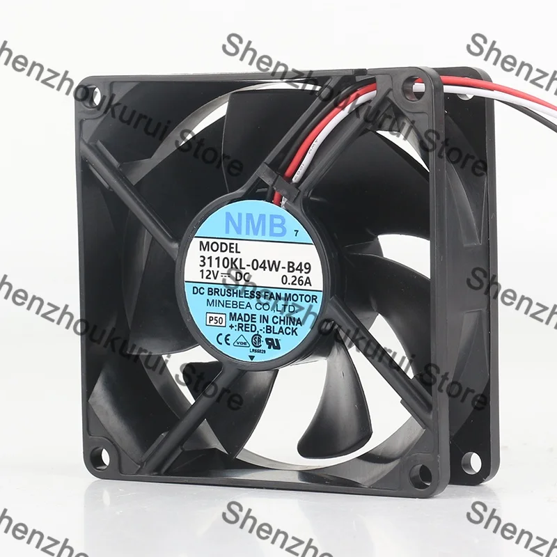 

New original NMB DC 12V 0.26A AC EC 8025 8CM 80X80X25MM double ball converter three-wire 3110KL-04W-B49 cooling fan