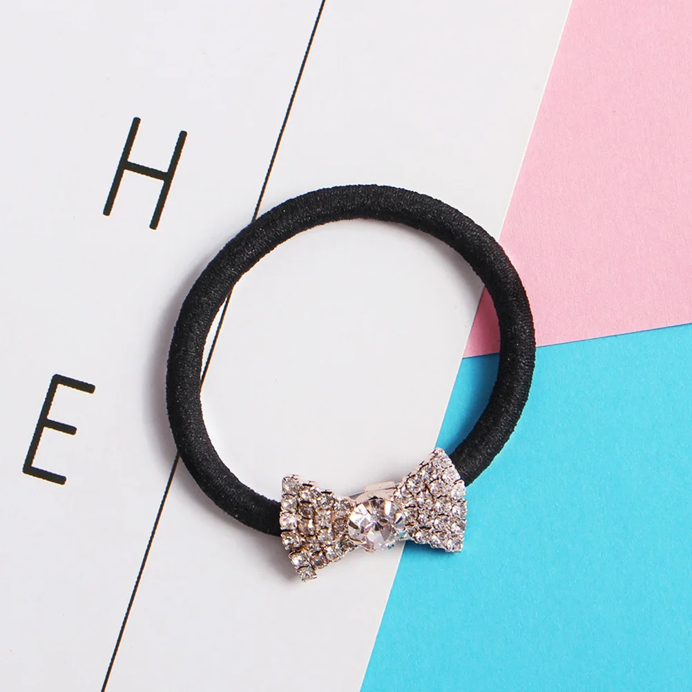 

6pcs Rhinestone Ties Elastic Crystal Ponytail Holder Durable Hair Rope Bands For Women Daily Wear Hair Accessories