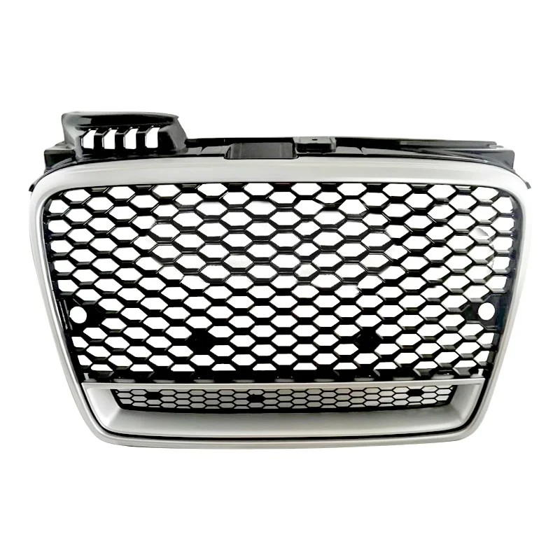 Auto grille for Audi A4 change to RS4 Chrome black silver high quality mesh RS4 front grill 2005 2006 2007