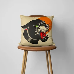 Tattoo Panther Head Pillow Case Cover Seat Car Throw Pillowcase For Home Decorative 161