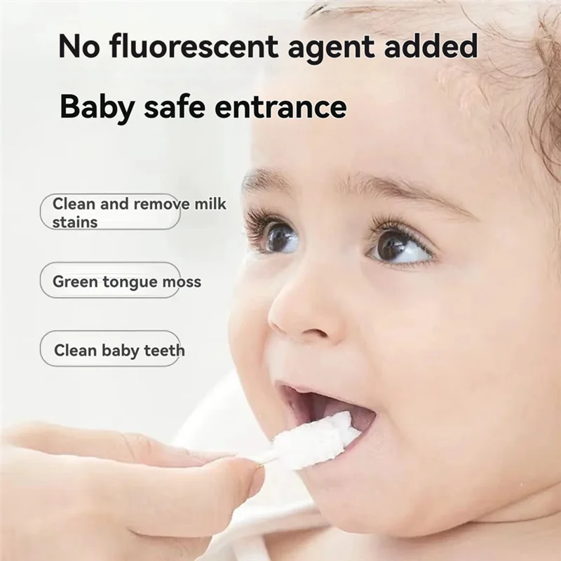 

YSUN-Baby Oral Cleaning Cotton Swab Milk Stain Cleaning Cotton Swab Newborn Baby Toothbrush