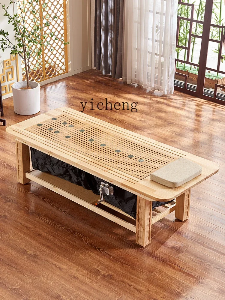 YY Solid Wood Moxibustion Bed Household Steaming Bed Whole Body Traditional Chinese Medicine Steam Bed