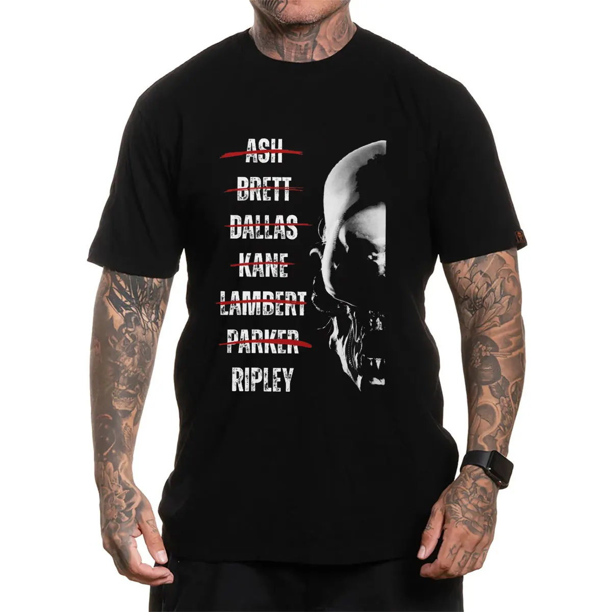 

Alien Nostromo Crew List Horro Sic fi Gift T-Shirt Lv-426 Horror Monster Predator Xenomorph Ellen Ripley printed tops S-6XL size