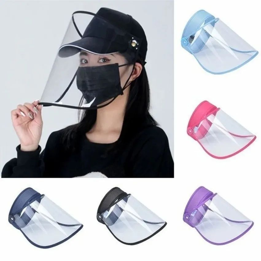 1 Pcs Empty Top Hat Protective Cap Anti-droplet Saliva Hair Ring Men and Women Antivirus Transparent Mask Riding Mask