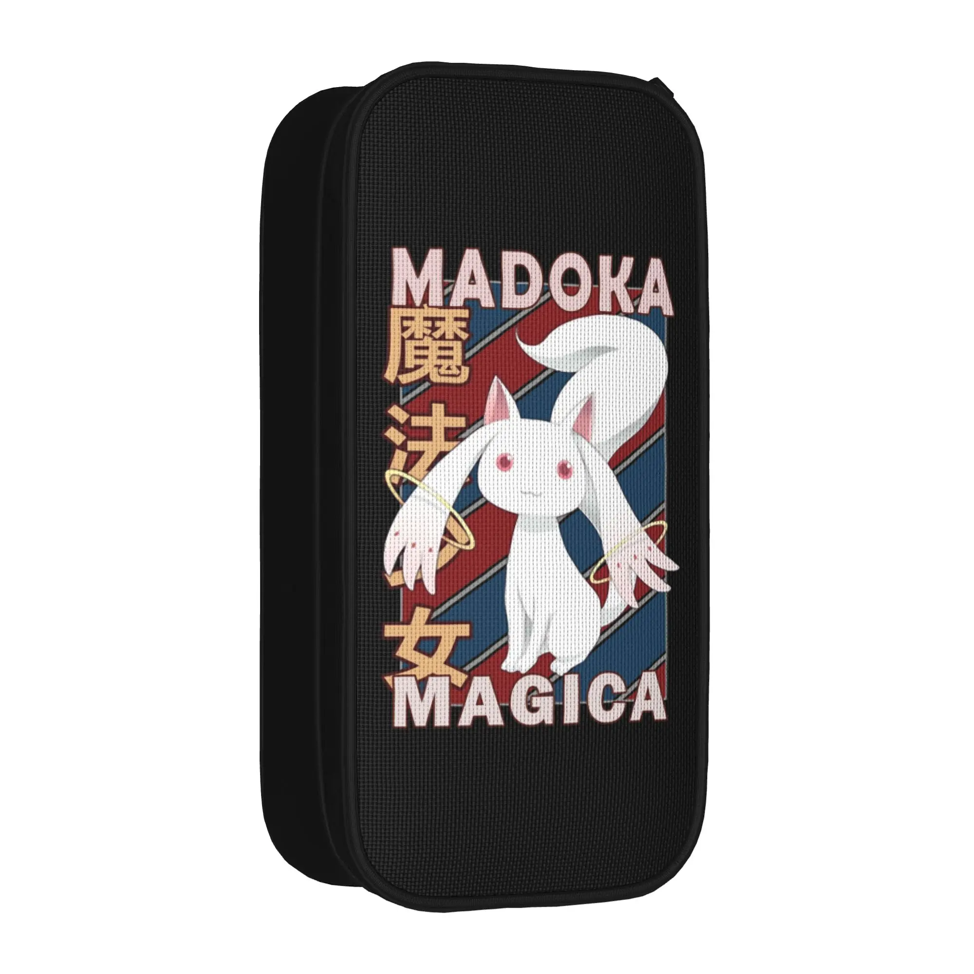 

Kyuubey Pencil Cases Puella Magi Madoka Magica Anime Pen Holder Bags Girls Boys Large Storage Students School Gifts Pencilcases