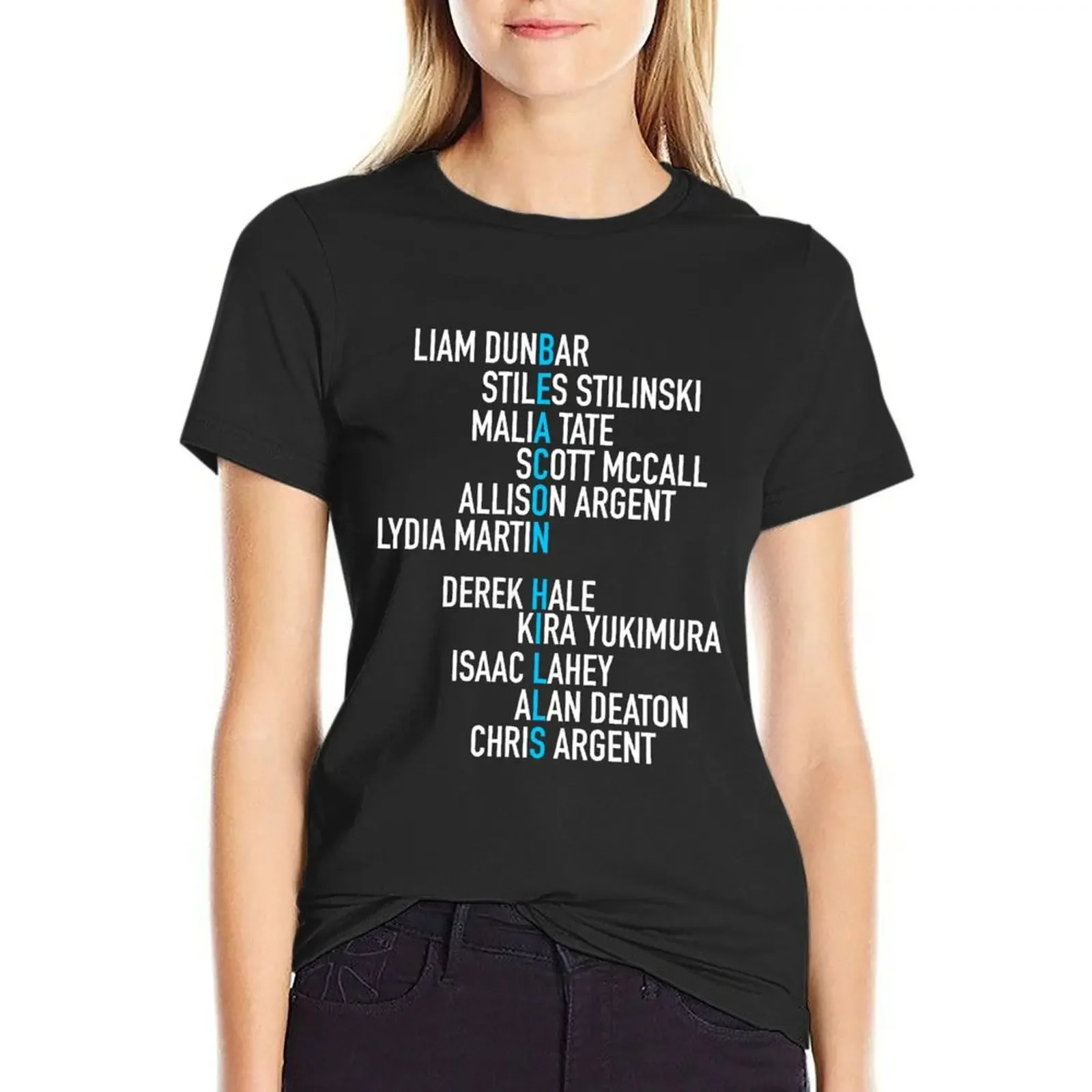 

Teen Wolf Beacon Hills 2 T-Shirt animal prinfor anime cute tops tops T-shirts for Women