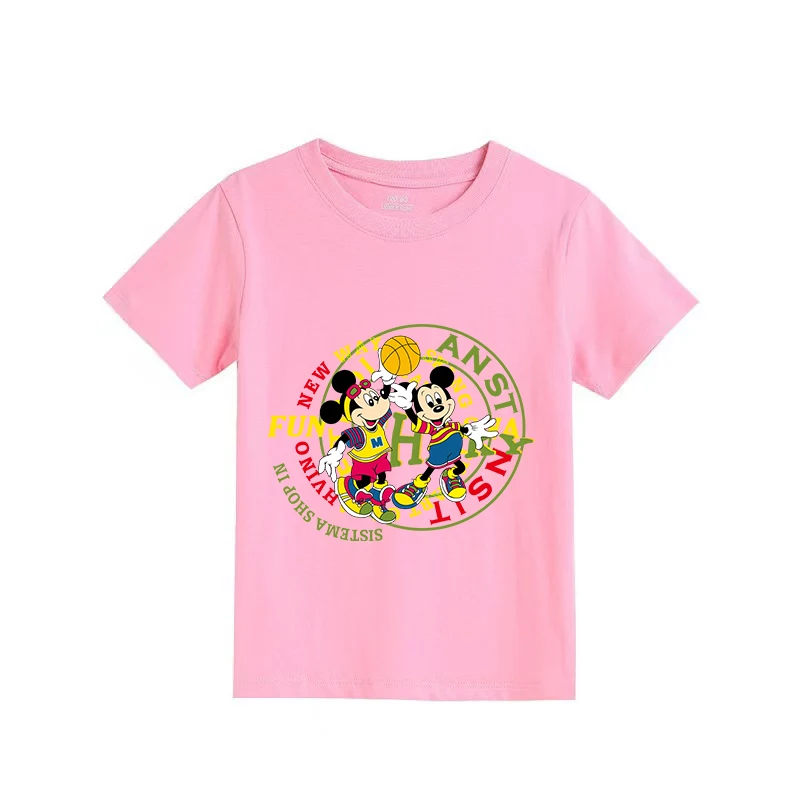 

Summer Baby Girl Boy Clothes Set Children Disney Family Cartoon Print T-shirt