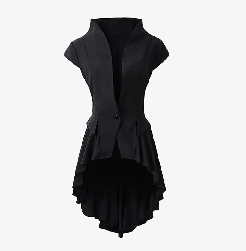 Medieval retro Frock Gothic coat solid color, Victorian ball cosplay Renaissance women's top view 5
