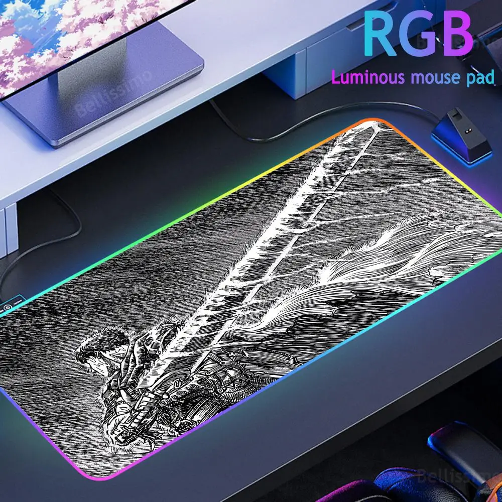 B_berserk Keyboard Carpet Hentai Mouse Pad Card Playmat Mouse Pad RGB Mouse Pad Gamer Mouse Keyboards Gamers Decoracion Desk Mat