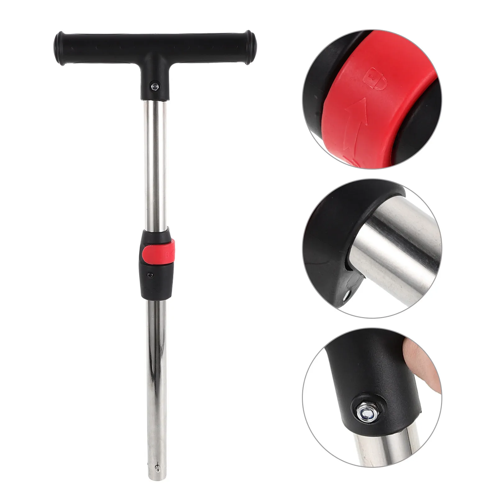 Baby Stroller Push Bar Replacement Quick Release T Shape Handle Bar 24Mm Diameter Ergonomic Stroller Handle Attachment Stable