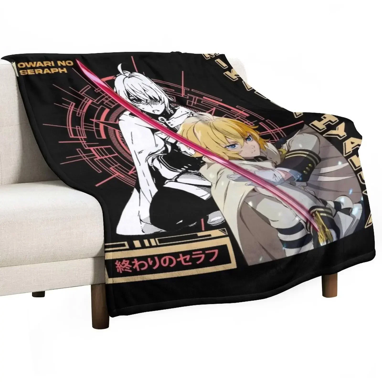 Owari no Seraph | Mikaela Hyakuya 3 Throw Blanket Decorative Beds Luxury Brand Blankets