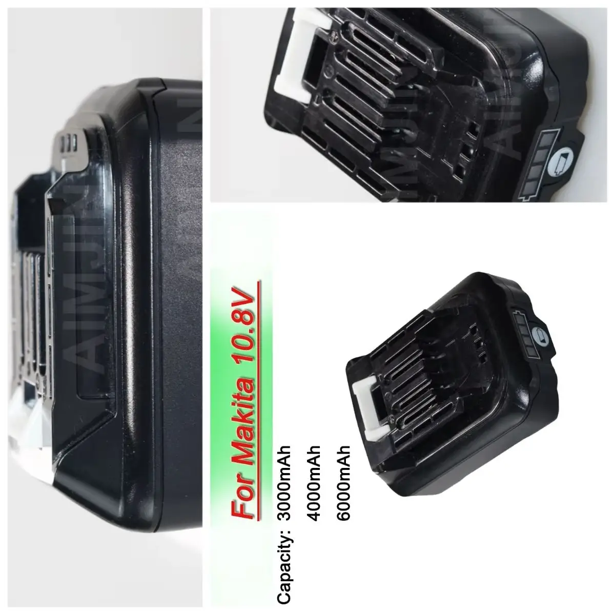 

For Makita 10.8V 3000mAh/4000mAh/6000mAh lithium-ion batteries 197390-1 BL1015 1973901 BL1041B BL1015B BL1020B
