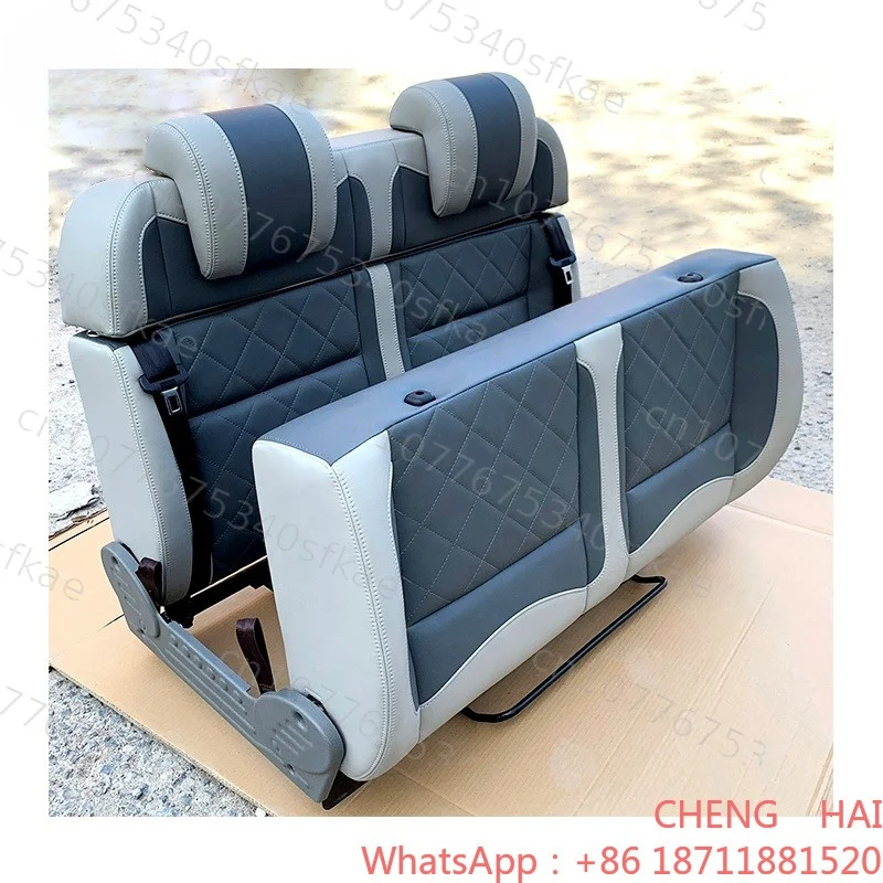 Customized Upgrading OEM Customized Luxury Waterproof Camper Van Seat Bed Converted Reclined Adjustable RV Seat with 3-point Saf