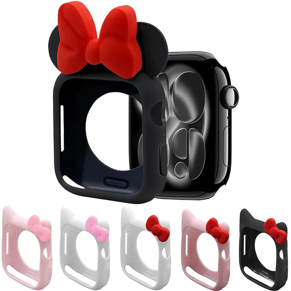 

Cartoon Silicone Case For Apple Watch 11 10 46mm 42mm Series 9 8 7 45mm 41mm Protective Shell iWatch 6 5 4 SE3 44mm 40mm Cover