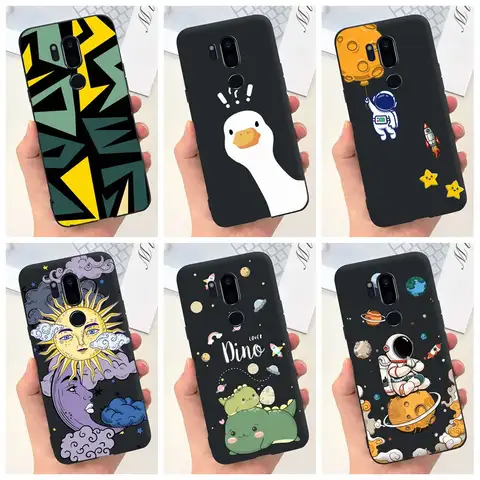 Funda de 6,1 pulgadas para LG G7 ThinQ, bonita funda de pato, dinosaurio, astronauta, parachoques a prueba de golpes para LG G7 Plus G7 + Coque LGG7 ThinQ G7Plus
