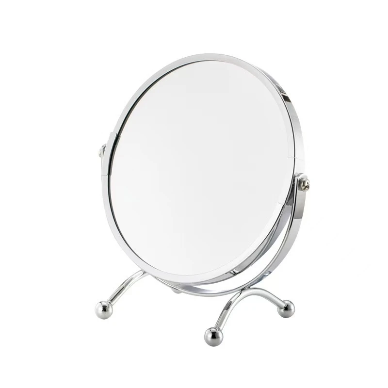 Espelho de maquiagem de metal 7 Polegada 8 Polegada premium portátil dobrável vaidade elegante quadro cosméticos para mulheres estudante hotel dormitório presente