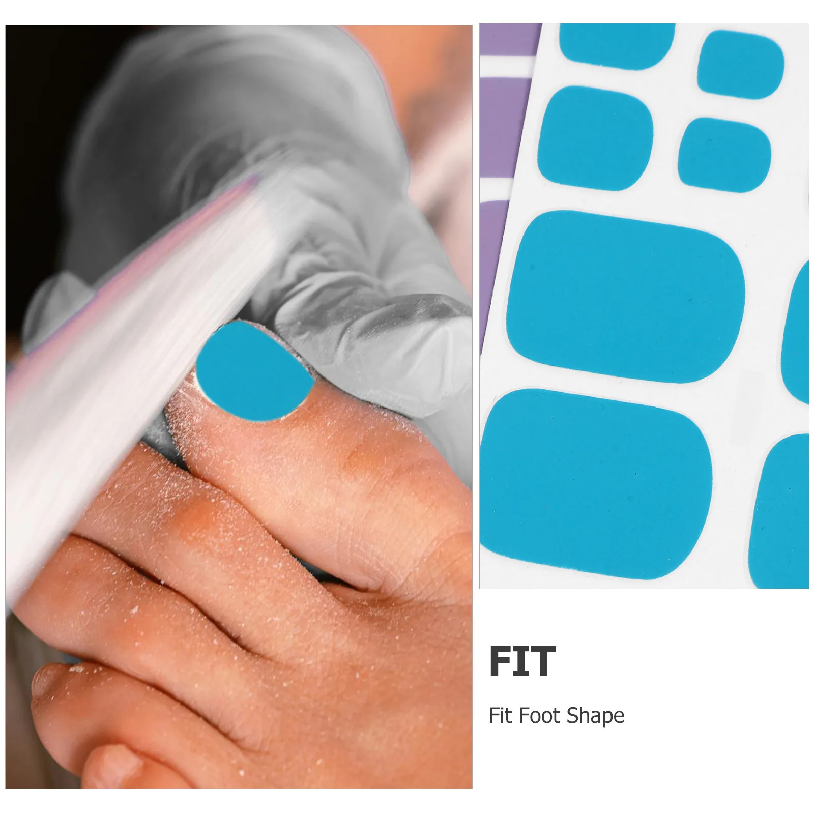 

Toe Nail Stickers Vibrant Colors Self-Adhesive Easy Apply Manicure Diy Decoration Nail Art Supplies
