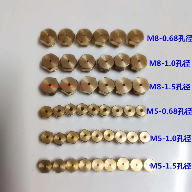 10Pcs/set Strong Exhaust Gas Water Heater Spare Parts LPG Changed To NG Gas Source Interchangeable M5 M8 Nozzle