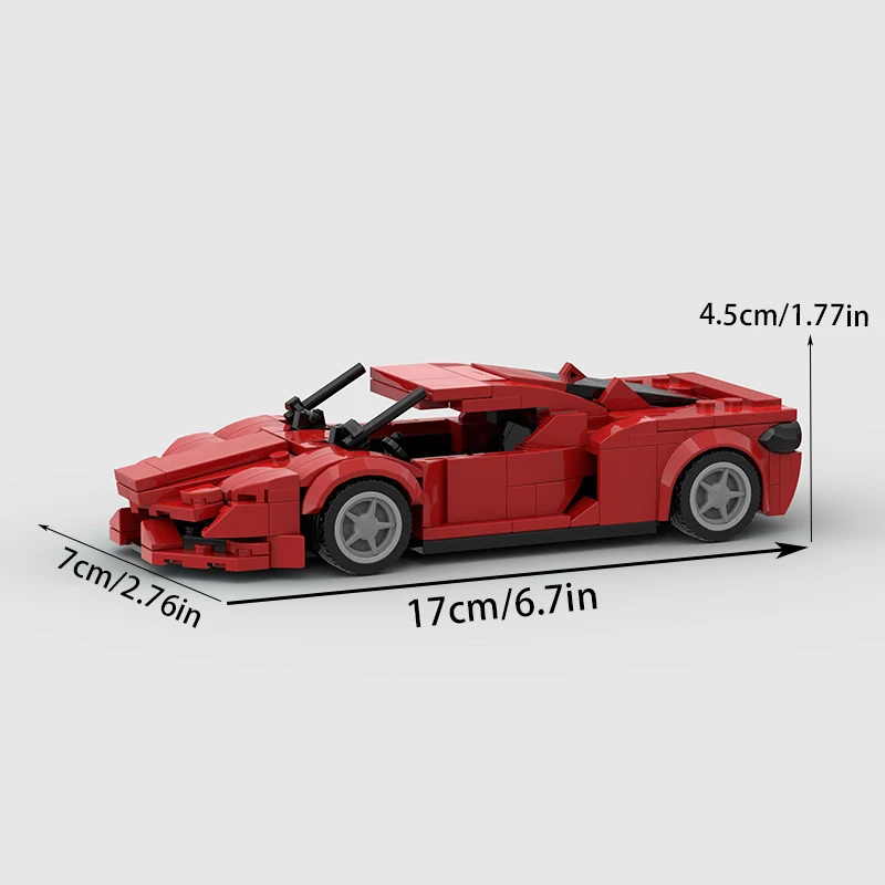 Kit de montagem de carro de corrida MOC, modelo de rali de carro DIY para crianças e adultos, coleção de carros modelo, Halloween, presente de Natal