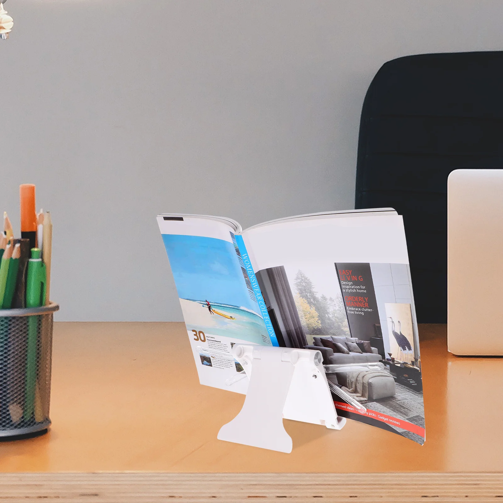 

Lightweight Adjustable Book Stand Portable Desktop Reading Rack Holder for Books Magazines Documents Convenient Book