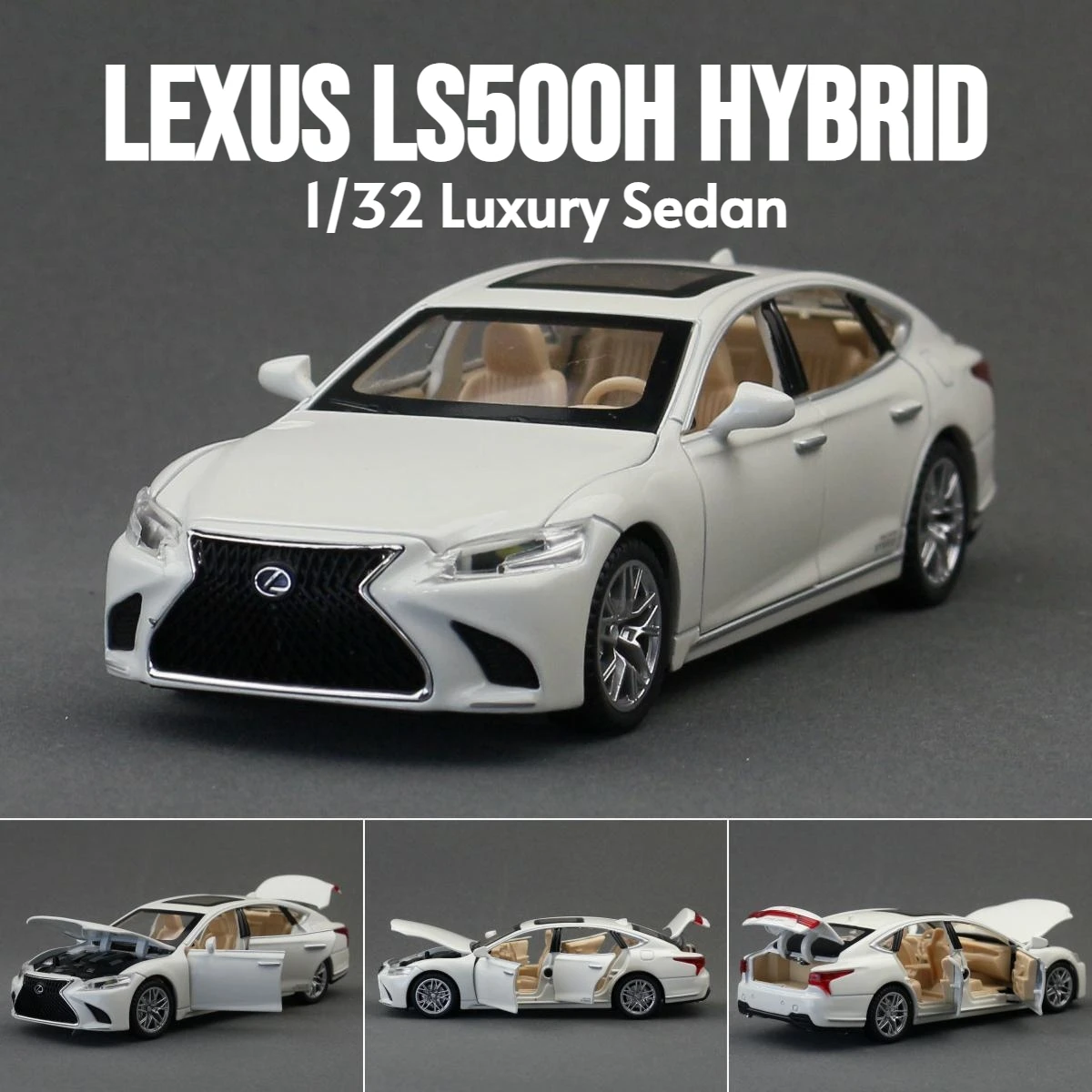 1/32 Lexus LS500H Carro de brinquedo para crianças Diecast Modelo