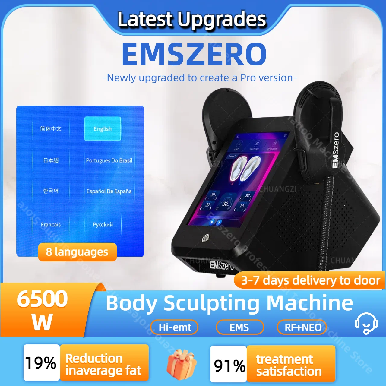 EMS ZERO RF máquina para esculpir el cuerpo PRO Ultra 2024 Emszero Mini quema de grasa EM estimulación muscular electromagnética delgada