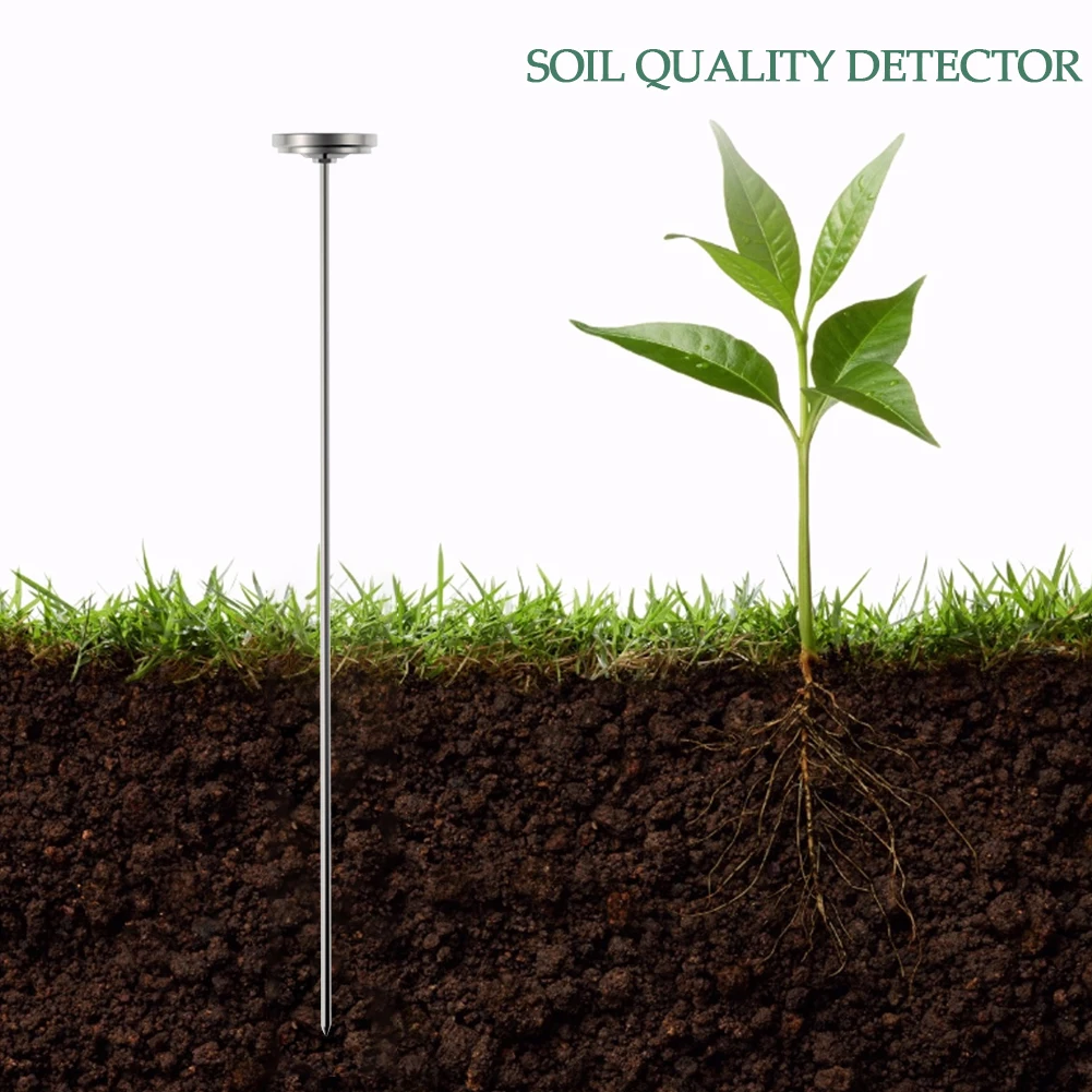 Multi-use Compost Soil Tester Meter Measuring Probe Portable Soil Water Hygrothermograph Monitor for Garden Lawn Plant Pot