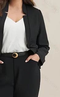 Immagine 6: Plus Size autunno elegante completo giacca Set Office Lady Casual blazer da donna cappotto pantaloni 2 pezzi vestito professionale femminile